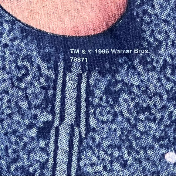 Vintage 90s Looney Tunes Mens Taz AOP Single Stitch Breakthrough T-Shirt Sz xl - Picture 7 of 8